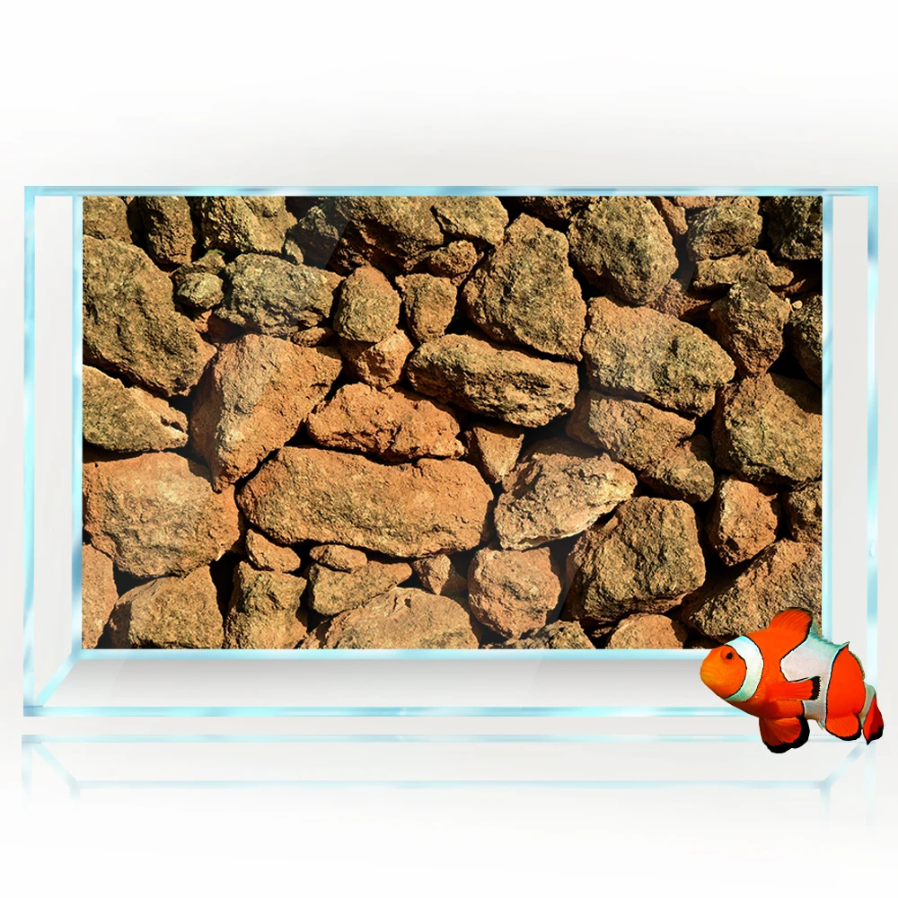 Aquarium Background Sticker Decoration for Fish Tanks , Stone Wall  HD 3D Poster Self-Adhesive Waterproof