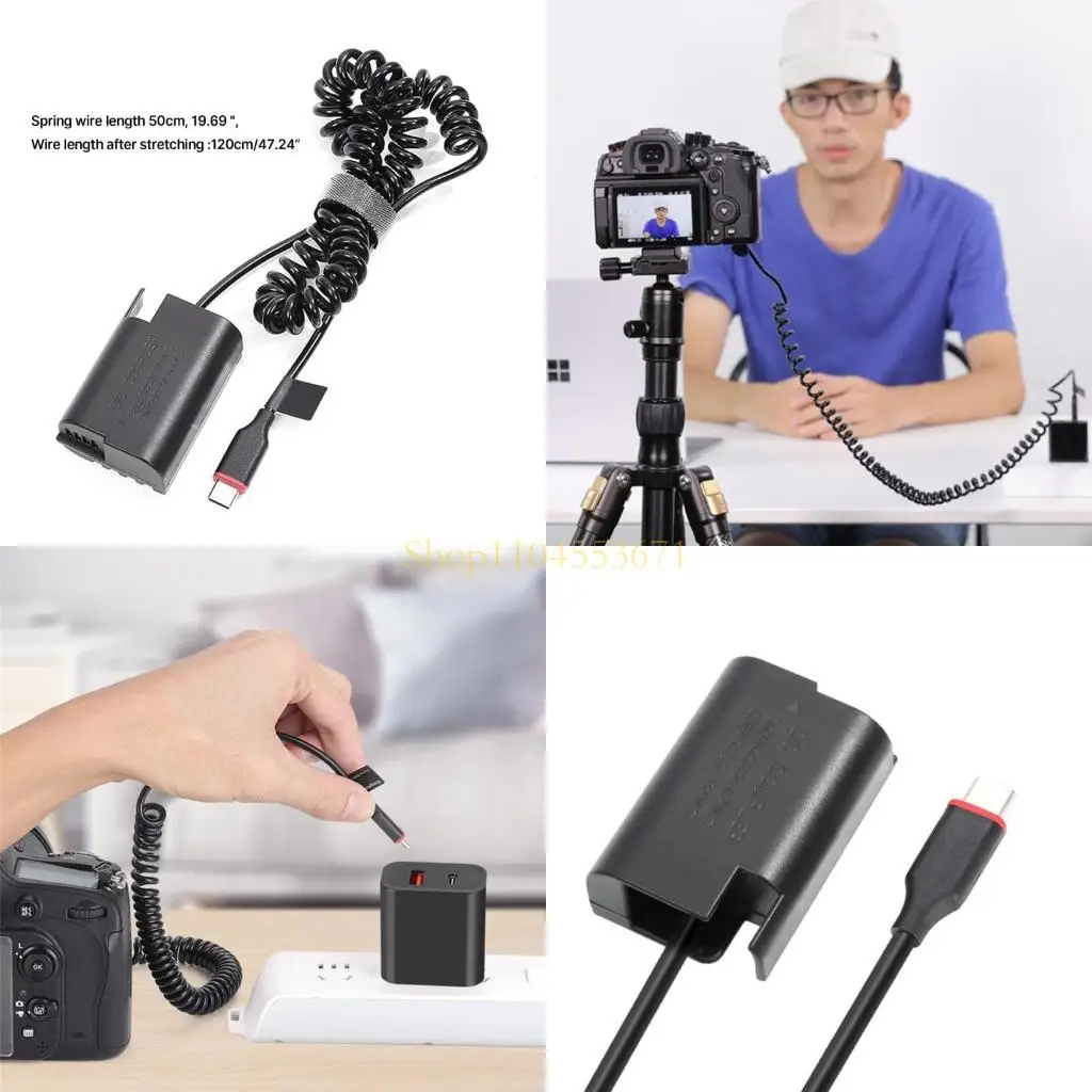 

Бестселлер Type-C к DMW-BLK22, фиктивный аккумулятор, кабель адаптера питания, шнур для S5K S5C GH5 GH5S GH6-G9 и других
