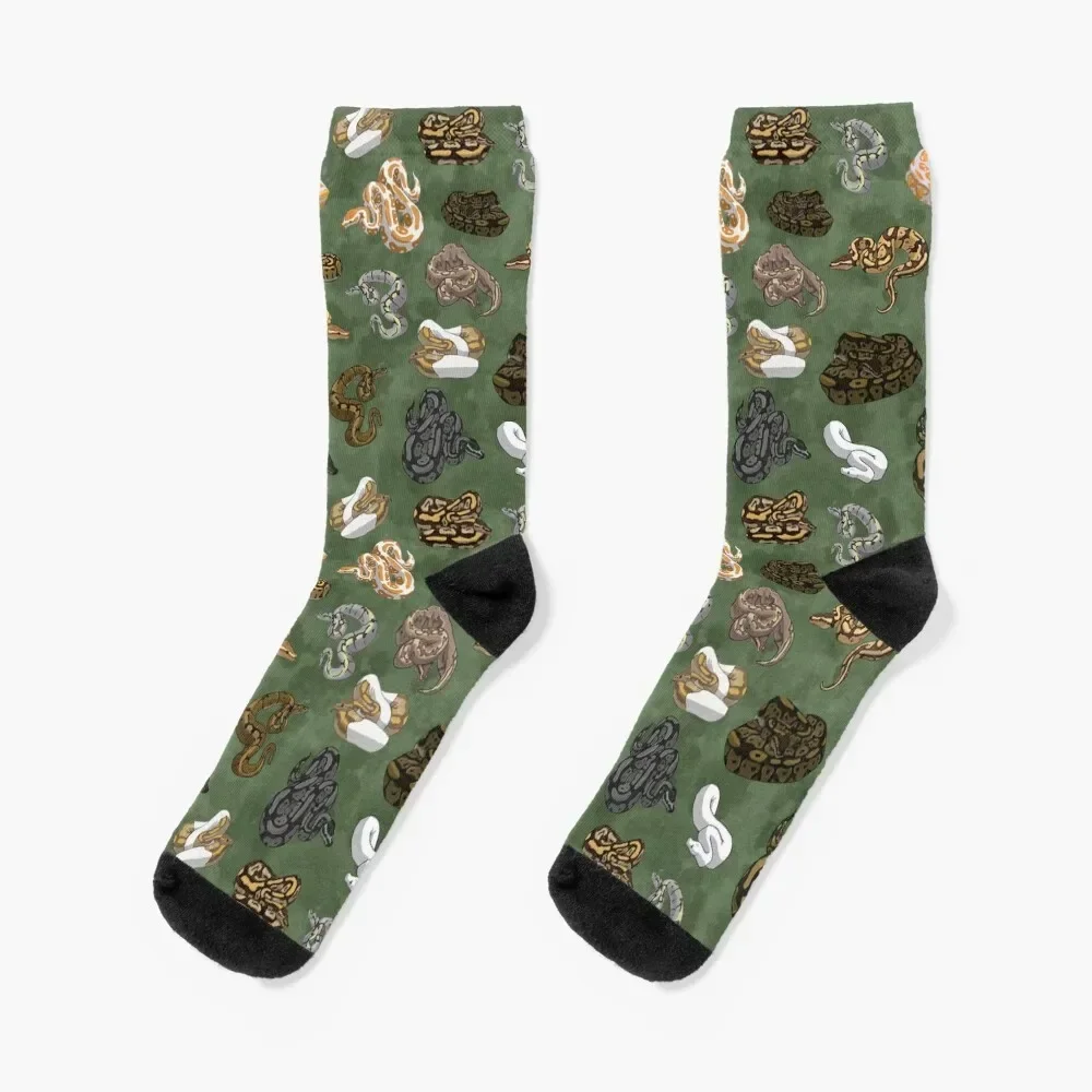 Ball Python Morphs Pattern Moss Green Socks happy winter set Socks For Men Women's