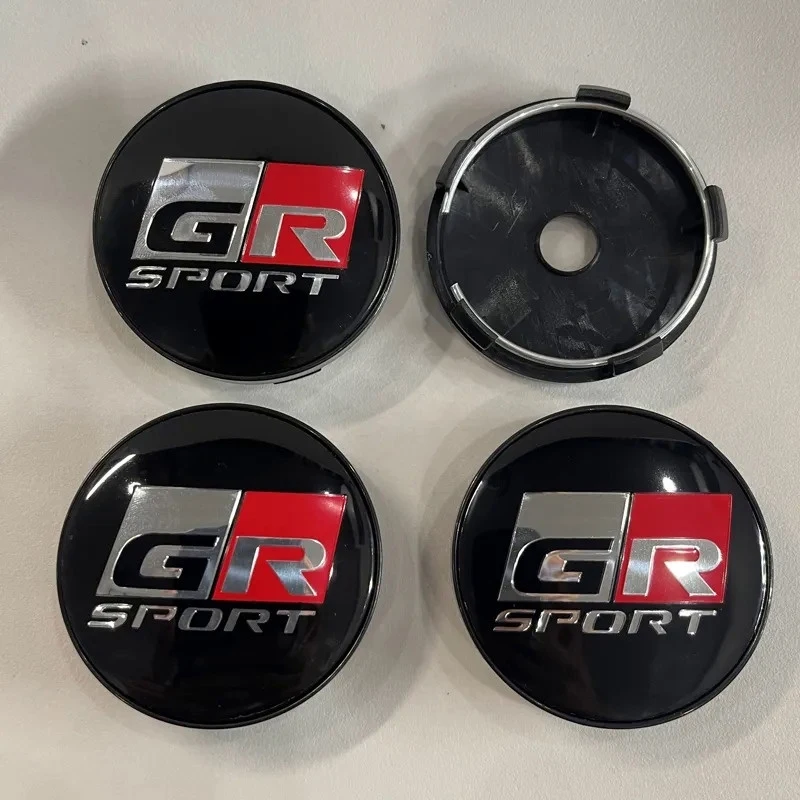 4Pcs 60mm/62mm Car Wheel Center Hub Cap Rim Cover For Toyota GR Sport Yaris Corolla C-HR RAV4 Camry Prado Prius Auto Accessories