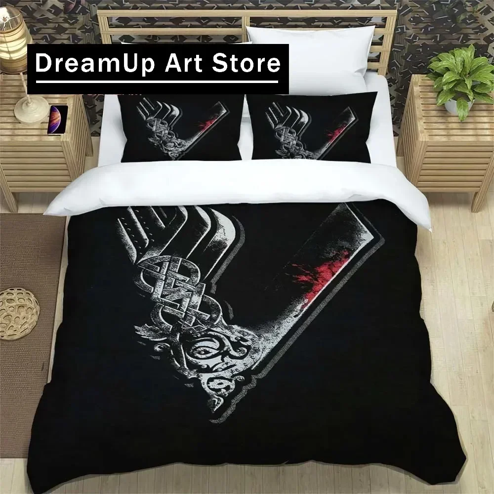 Pirate Víkingar Logo Sheets Quilt Covers Bedding Dormitory Sheets Three-piece Bedding Set Three-piece Soft Warm Bedding Set