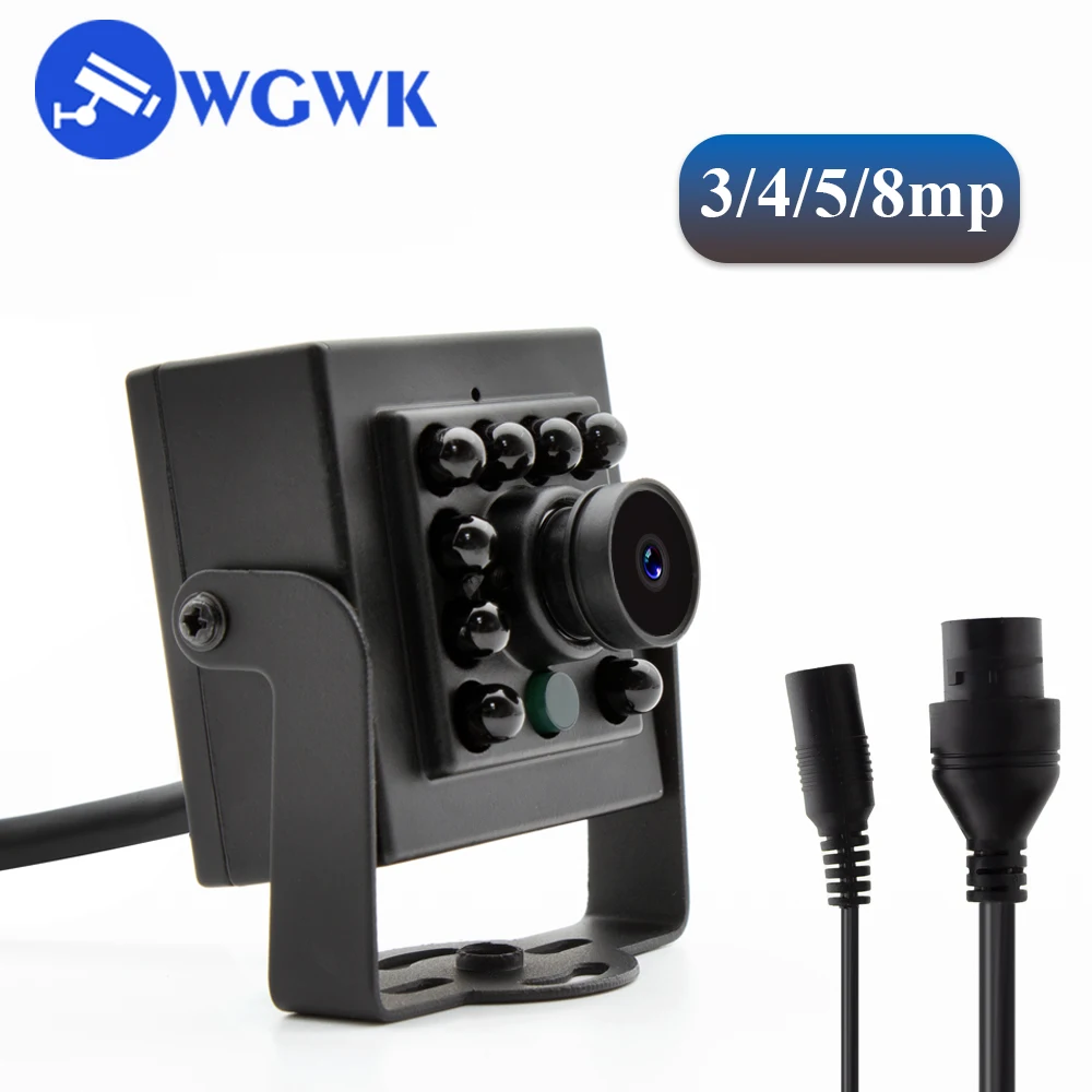 WGWK 4K Ultra HD 8/5/4/3MP POE Mini IP Camera Indoor Onvif Security Protection Night Vision IR 940nm Surveillance Smart Camera