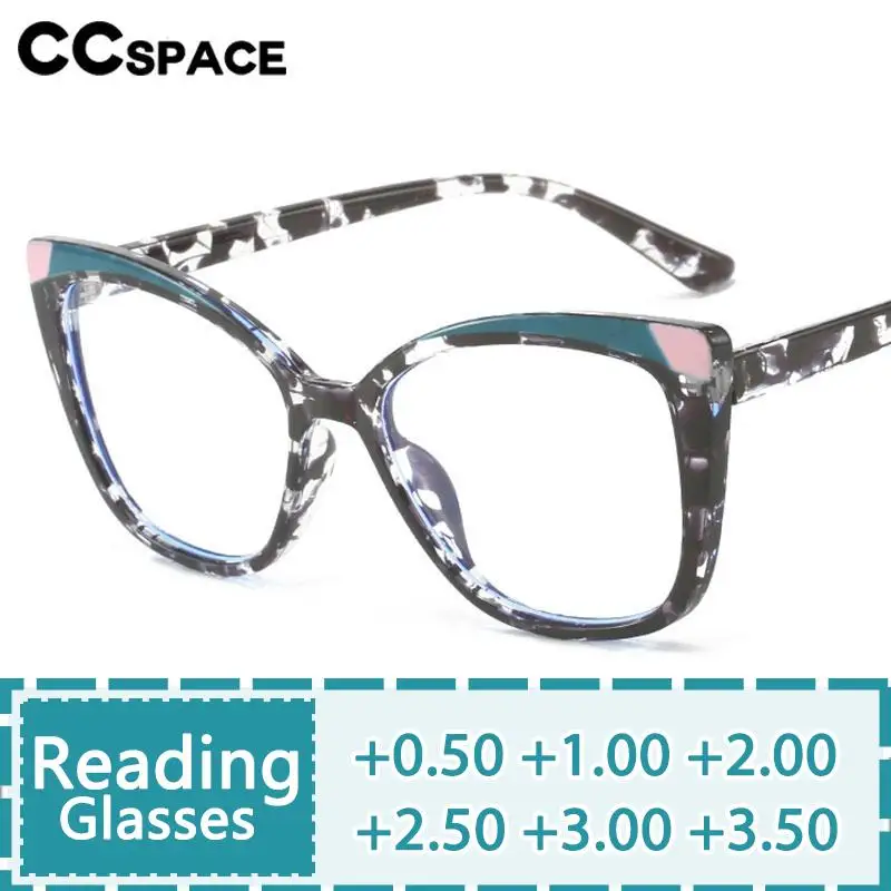

R57453 New Colorful Frame Reading Glasses Women Fashion TR90 Cat Eye Optical Presbyopic Spectacles Dioptric +0.50~+6.00