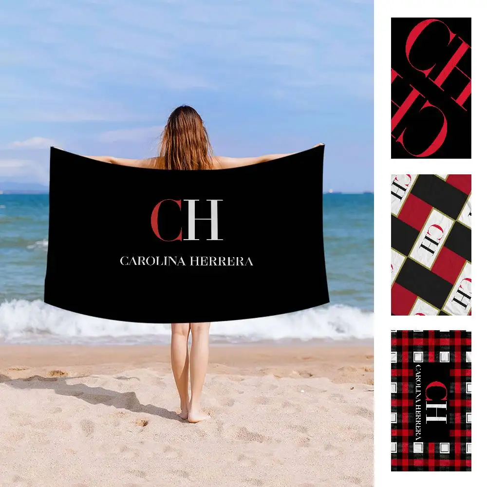 Toalla de playa de anime C-Carolina Fashion H-Herrera, toalla suave y absorbente, regalos para niños, para viajes, camping, gimnasio