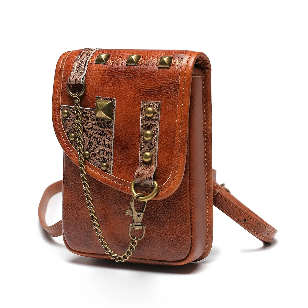 Women's bags leather mobile phone pockets women's messenger bag small square bag shoulder bag handbag Zero wallet