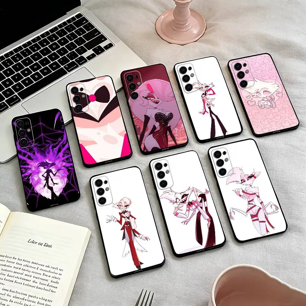 A-Angel Dust  Hazbin H-Hotel-l  Phone Case For Samsung S25,S24,S21,S22,S23,S30,Ultra,S20,Plus,Fe,Soft Silicone Black Cover