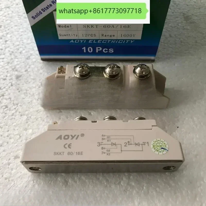 AOYI Solid State Relay SKKT-60A/16E SCR Biasa Thyristor Modul SKKT-60A/16E SKKT-30A/16E SKKT-90A/16E SKKT-20A/16E