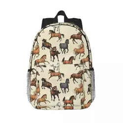 Zaini modello cavallo tramonto adolescente Bookbag Cartoon bambini borse da scuola zaino per Laptop borsa a tracolla grande capacità