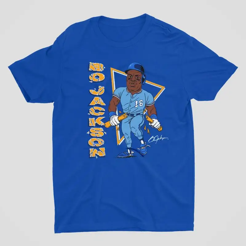 Мужская бейсбольная футболка Bo Jackson, синяя, все размеры JJ3364