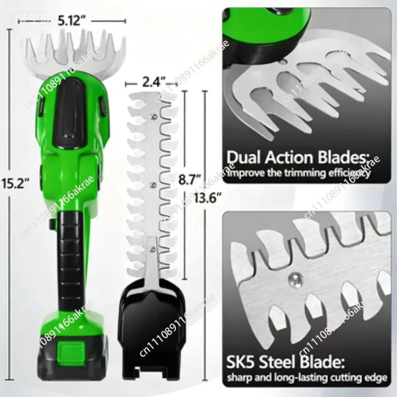 for 24V Electric Cordless Brush Cutter Grass Hedge Trimmer Handheld Lawn Mower Pruning Shears