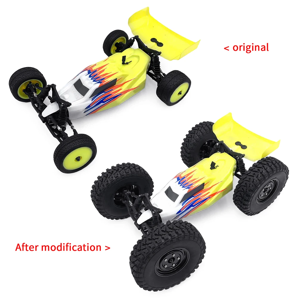 YEAHRUN 4 sztuki ze stopu aluminium 8mm do 12mm sześciokątne adaptery piasta koła konwersji do 1/16 Mini-B 2WD Buggy RC Model ciężarówki części