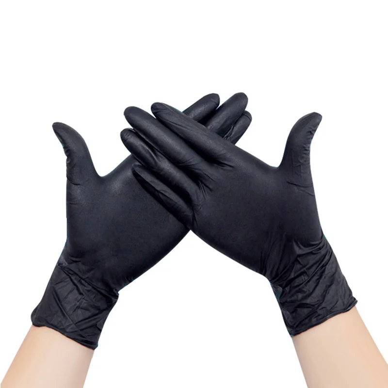 50/100PCS Disposable Nitrile Latex Rubber Gloves Dishwashing/Kitchen/Work//Garden/Household Cleaning Gloves Black/Blue Gloves