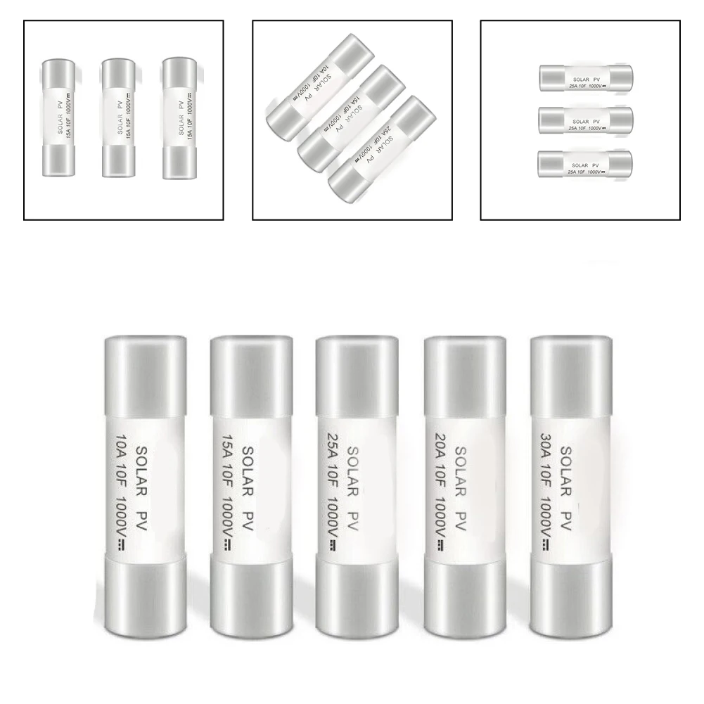 

3PCS For Solar Photovoltaic Fuse 15A 10x38mm DC1000V Fast Blowing Fuse for For Solar Power and Electric Vehicle Charging Systems