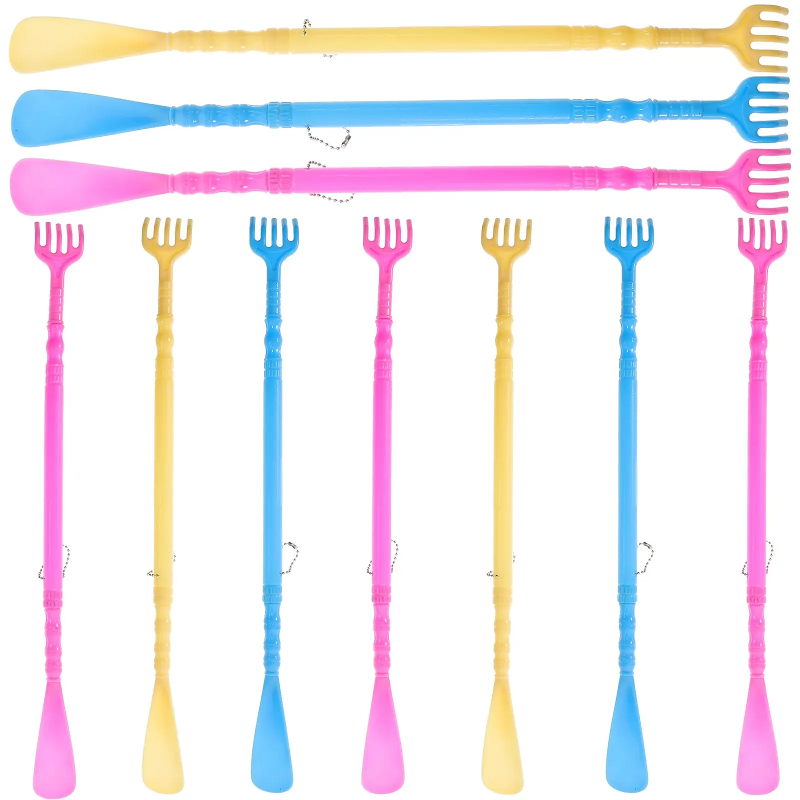 

Набор из 10 пластиковых полых ложек для обуви двойного назначения с массажными зубцами для дома, офиса и путешествий, эргономичный дизайн