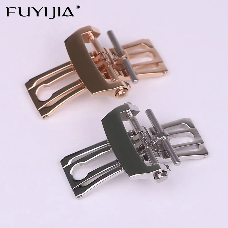 

FUYIJIA Custom B-lancpain 316L Stainless Steel Butterfly Buckle 18MM VILLERET-6654 Belt Clasp 20MM FIFTY FATHOMS Folding Buckle