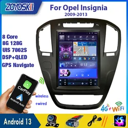 For Opel Insignia Android 14 Tesla Screen Car Radio Head-unit GPS Navigation Player 2009-2013 Carplay CD300 CD400 Regal Vauxhall