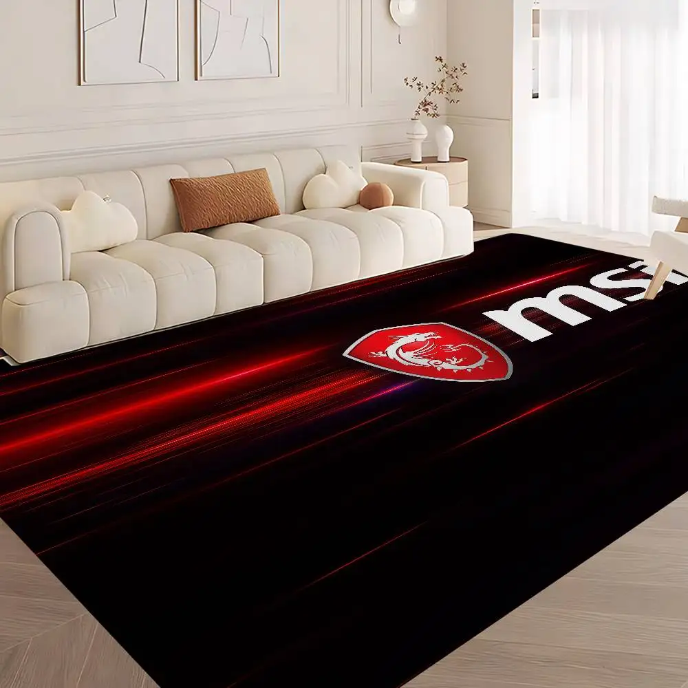 M-MSI D-Dragon Logo Floor Mat Rectangle Anti-slip Home Soft Badmat Front Door Indoor Outdoor Mat Hotel Decor Mat