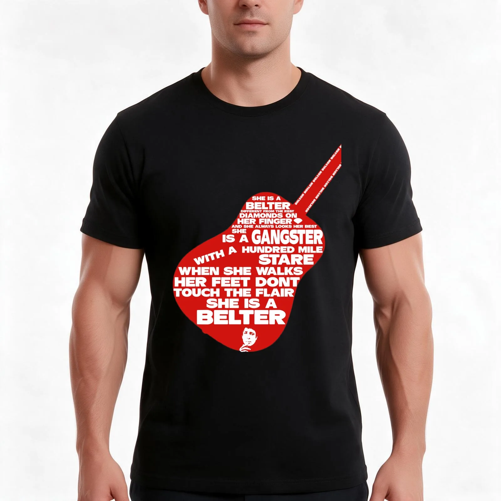 Camiseta Gerry Cinnamon Belter, camiseta de algodón informal para el verano, camisetas de estilo urbano de corte amplio, estampado gráfico de estilo vintage, unisex, para hombres y mujeres.