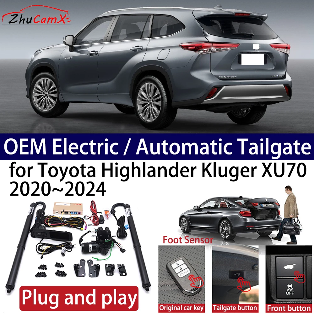 

ZhuCamX for Toyota Highlander Kluger XU70 2020~2024 Car OEM Power Electric Automatic One-Click Smart Liftgate Tail Gate Opener
