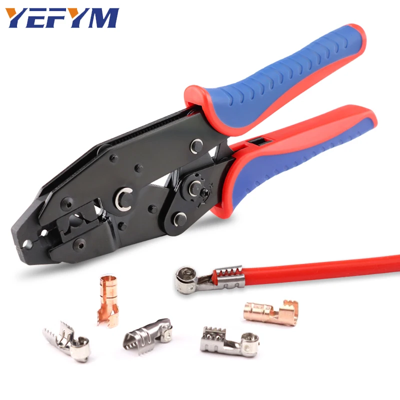 Crimping Tool YF-2048 For Spark Plug Ignition Wire Dia 8.0-8.5mm Car And Motorcycle Spark Plug Repair Ratchet YEFYM Pliers