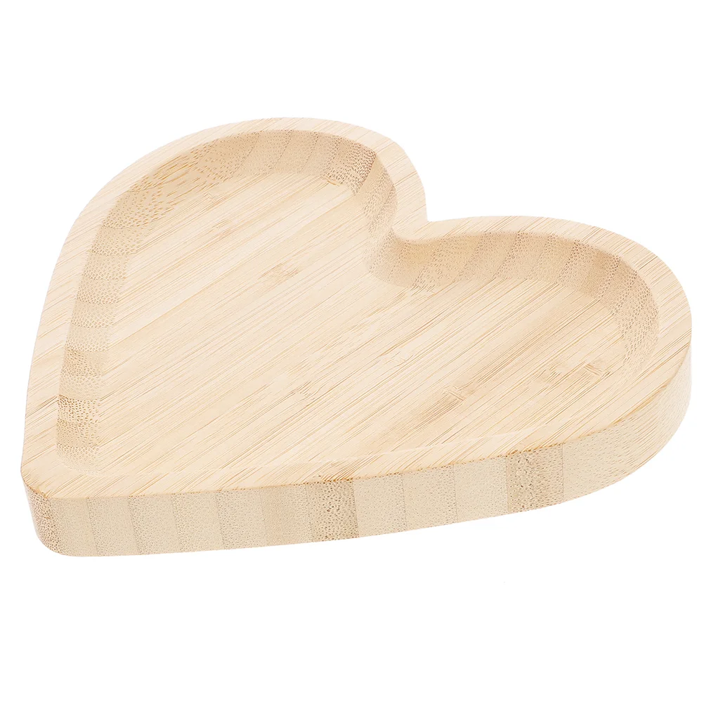 Heart Shaped Wooden Pallet Gift Tray Bread Round Practical Food Multi-function Dessert Large Plate