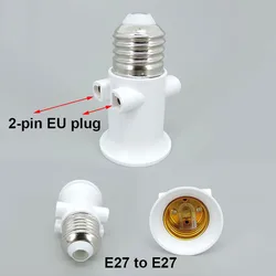 E27 to E27 2-pin EU plug cable Connector LED Bulb Lamp Adapter ABS Holder Base Screw Light power Socket converter M20