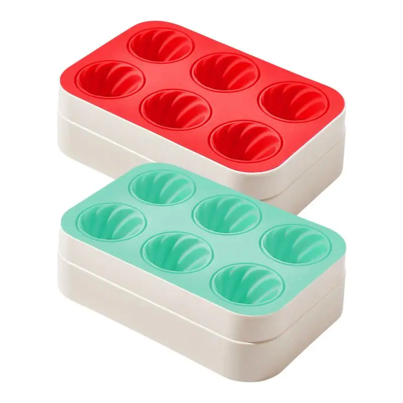 Homemade Popsicle Molds Ice Cream Molds Cute Silicone Ice Pop Molds 6 Cavities Built In Drip Tray Easy Release For Kids Summer