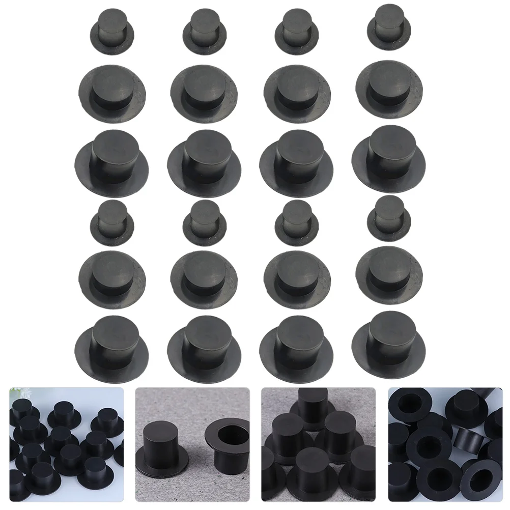 

60Pcs Mini Decorative Plastic Hats Snowman Hat Christmas DIY Accessories DIY Supplies for Crafts Home Decoration Party Supplies