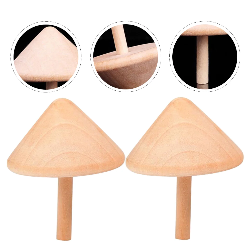 

4 Pcs Top Wooden Spinning Child Kids Toy Outdoor Playset Childrens Toys 6X5CM Tops