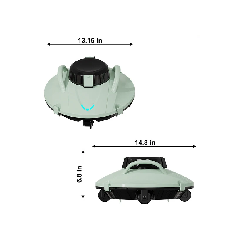 Robot Vacuum Cleaner for Pool Cordless 5000mAh Electric Rechargeable Robotic  Swimming Pool Cleaners Automatic Wireless