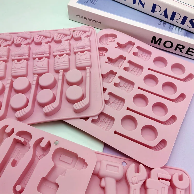 Tool Sports Silicone Mold Wrench Hockey Jersey DIY Baking Mould for Chocolate Candy Cake Soap Jelly Kitchen Baking Accessories