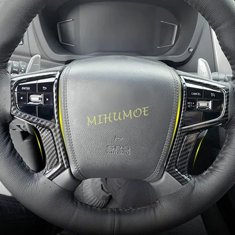 Для Mitsubishi Pajero Montero Sport MK3 L200 2016-2023 Triton, кнопка переключения рулевого колеса автомобиля из углеродного волокна, накладка 2022 2021