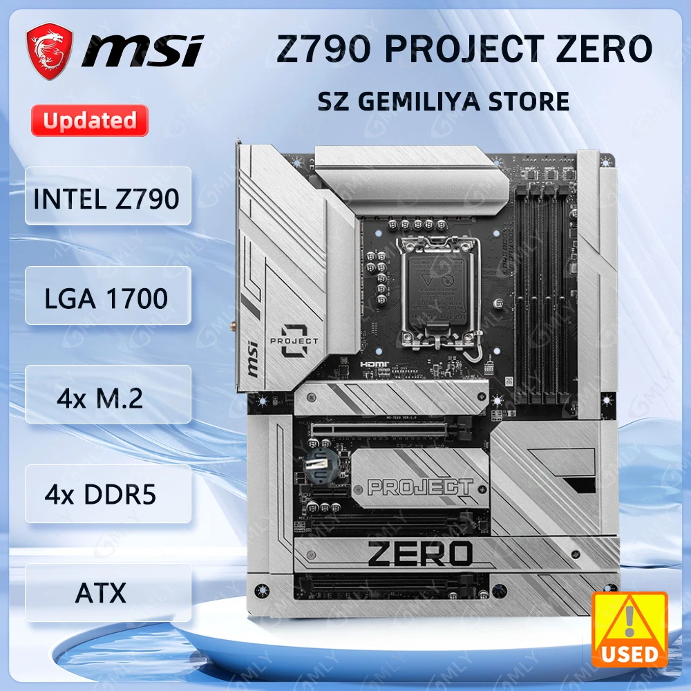 

Материнская плата MSI Z790 PROJECT ZERO INTEL Z790 LGA1700 DDR5 4x M.2 PCIe 4,0 с поддержкой i9-14900 i7-14700 i7-13700 i5-13490 i5-12400