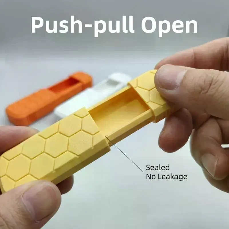 Pocket Friendly Slide Open Storage Cases Texture Portable Pill Container Outdoor Travel Daily Carry Earplug Gadgets No Leak