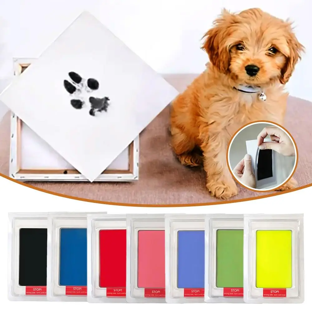 Dog Cat Footprint Pad Paw Print Ink Kit For DIY Photo Frame Accessories Baby Pet Cat Dog Stamp Paw Print Souvenir I0U3