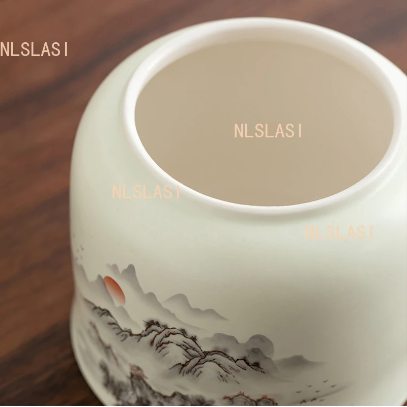 1 Pc Chinese Retro Ceramic Tea Jar Household Sealed Tea Storage Jar Facial Mask Powder Can Used for Storing Kitchen Spices