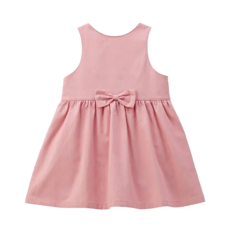 Girls Dress Spring New Cartoon Cute Bunny Letter Embroidery Bow Strap Skirt 2024 image 6