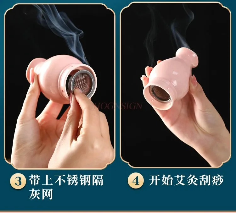 Mặt Hoa Đào Moxibustion Nồi Mặt Moxibustion Nồi Thẩm Làm Đẹp Moxibustion Toàn Bộ Cơ Thể Cạo Cốc Massage