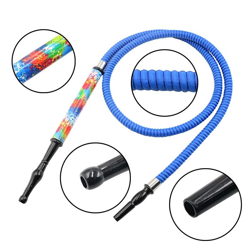 SY 1PC 1.88m Leather Hookah Hose Shisha Water Pipe Chicha Narguile Smoking Set For Glass Hookah Accessories Gadget Tools