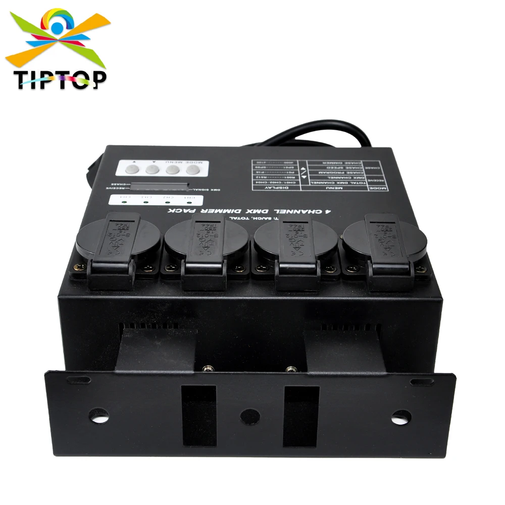 Gigertop 4 Channel 220V DMX Dimmer And Switch Pack With 16 Built in Light Programs 4CH Switcher For Stage Light Fixtures TP-D20