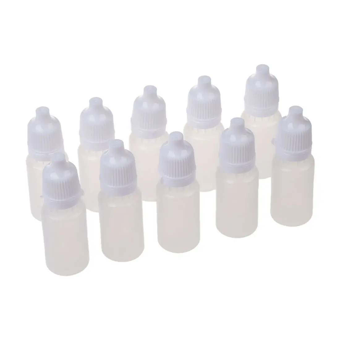 

10 Pcs 10 ML 1/3 OZ LDPE Plastic Childproof Dropper Bottles Oil Lotion