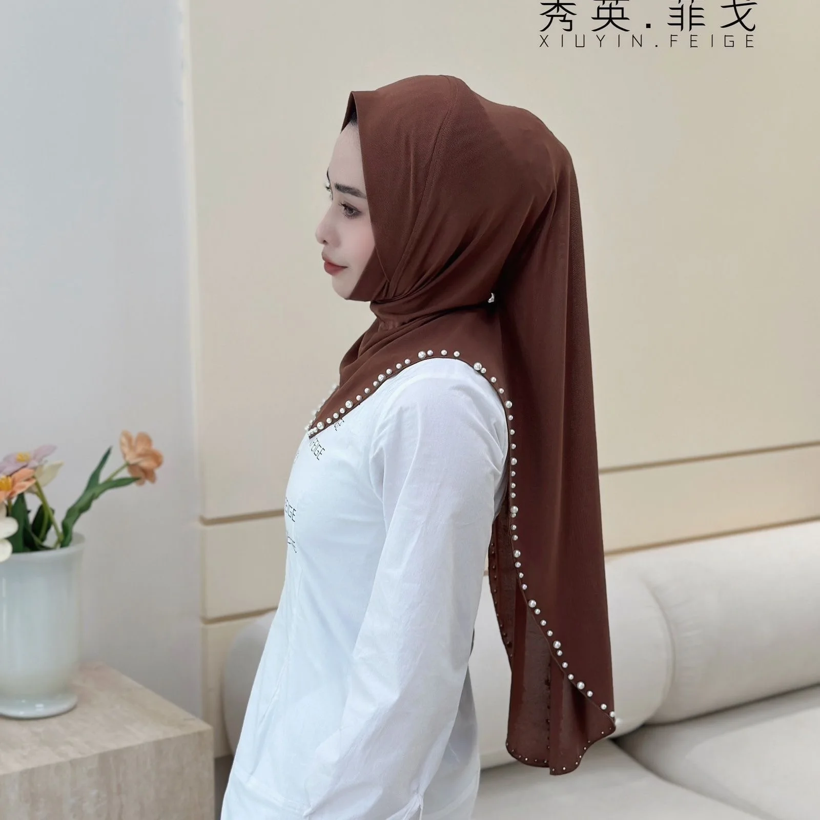 Swallow Tail Slit Design High Class Muslim Shawls Women Hijab