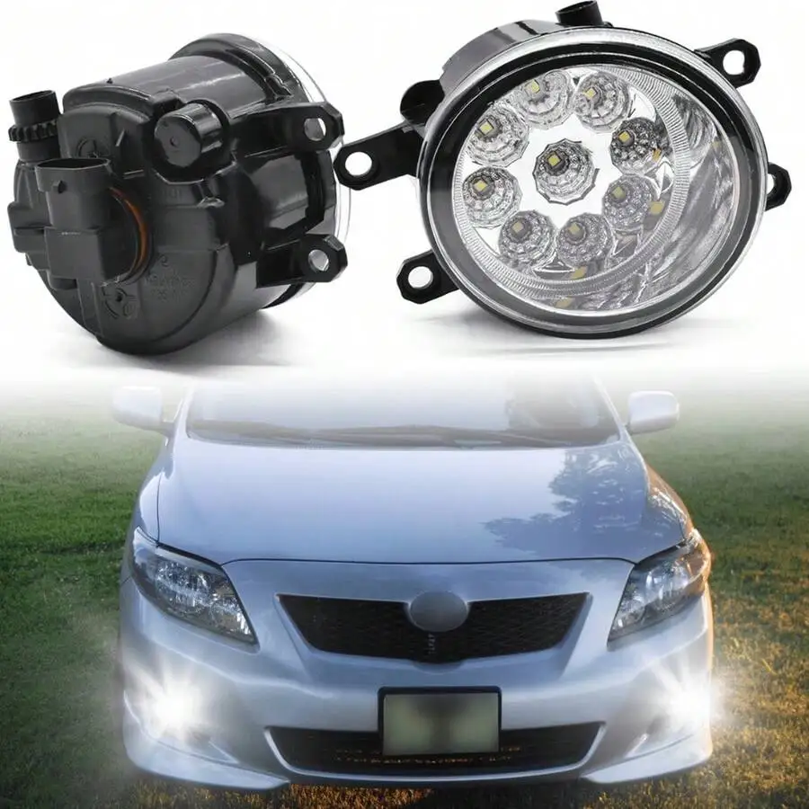 2X Front LED Fog Lights Lamp DRL For 2009 2010 2011 2012 2013
