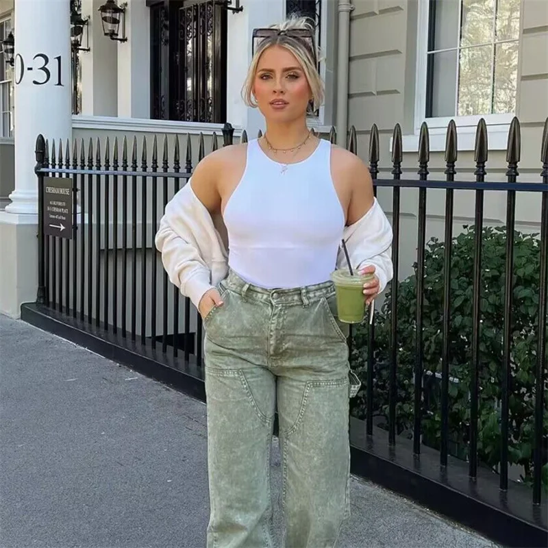 MUJER 2025 Black White Body Woman Sleeveless Tight Bodysuit Women Summer Y2k One Piece Bodysuit Lingerie Sexy Tops For Women