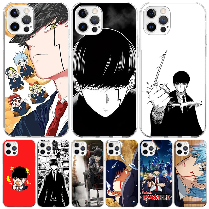 Mashle Magic And Muscles Phone Case For Apple Iphone 11 12 13 Mini 14 15 16 Pro Max 7 Plus X XS XR SE Art Customized Coque Capa