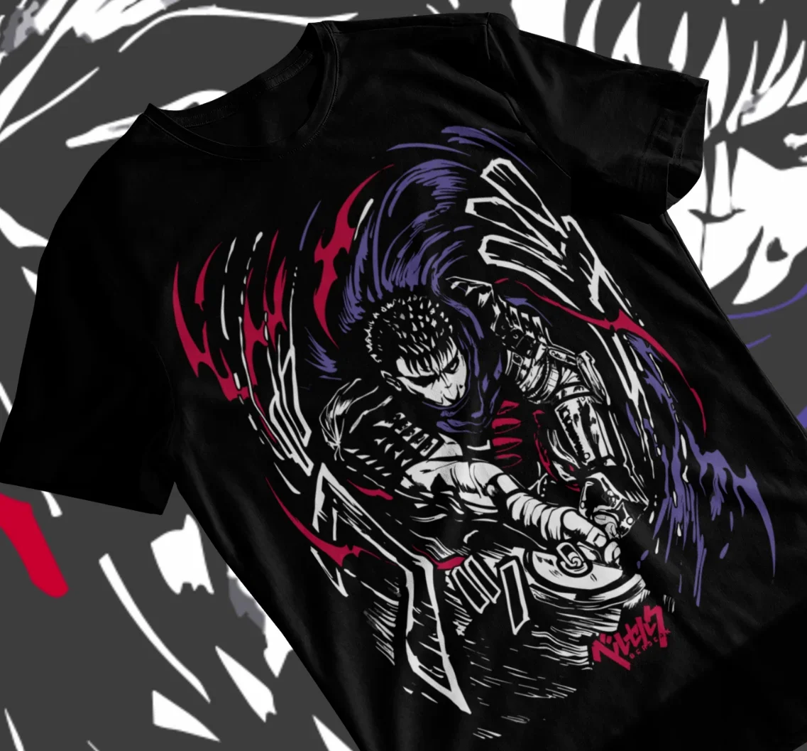 Berserk Manga Strip Guts Berserker Armour Anime Tshirt T-Shirt Soft Tee