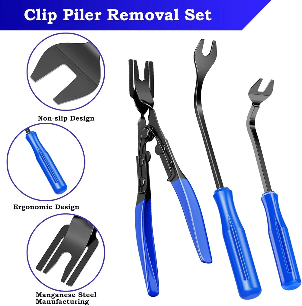 5/6-teiliges Auto-Verkleidungs-Demontagewerkzeug-Set, kratzfreies Hebelwerkzeug-Set für Autotür-Clips, Verkleidungen und Armaturenbrett-Reparatur – Detail 5