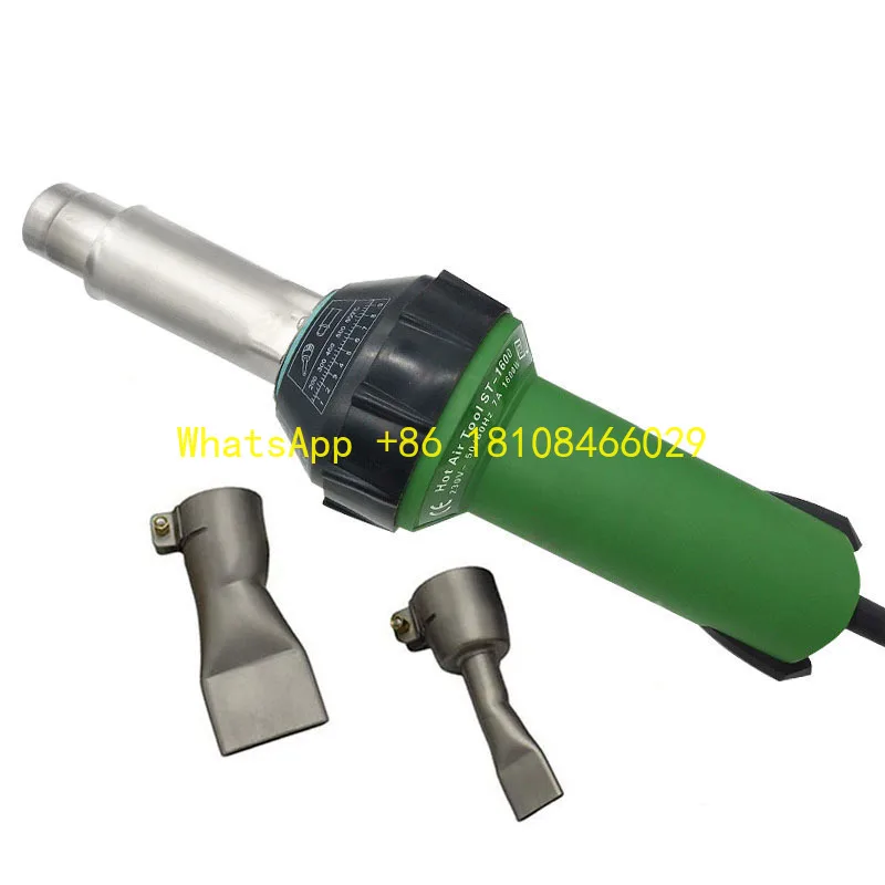 

Высокопроизводительный электрический сварочный фонарь с горячим воздухом 1600 Вт, сварочный аппарат для пластика для ПП, ПВХ, HDPE, мембранный вкладыш для потокового пола с 2 шт. Volta