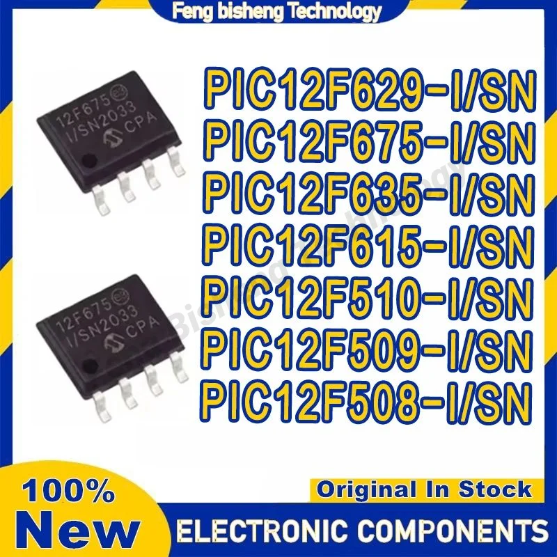 PIC12F508-I/mersible PIC12F509 PIC12Fouvriers PIC12F615 PIC12F629 PIC12F675 PIC12F635-I/mersible PIC12F675 PIC IC MCU Puce SOP-44 en stock