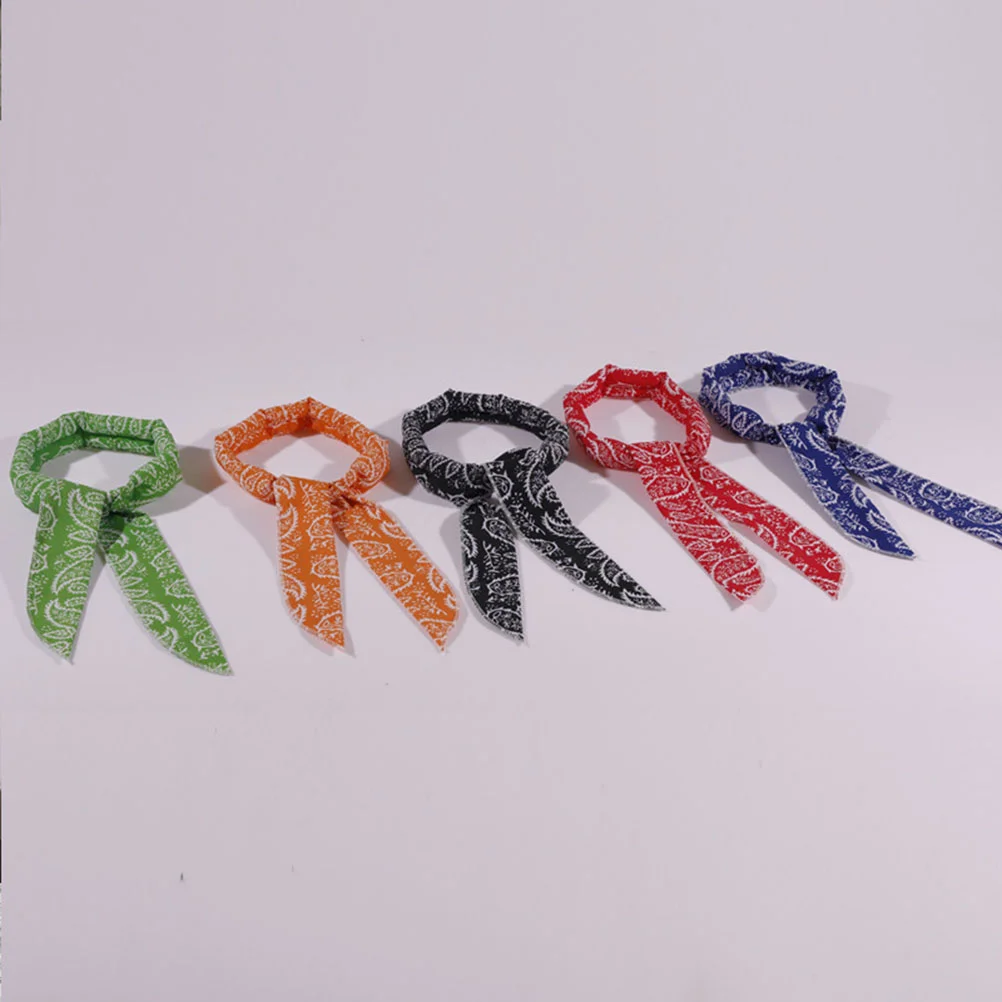

5pcs Sports Cooling Towels Outdoor Chilling Scarf Quick Dry Towel Ice Headband Neck Wrap (5 Colors)